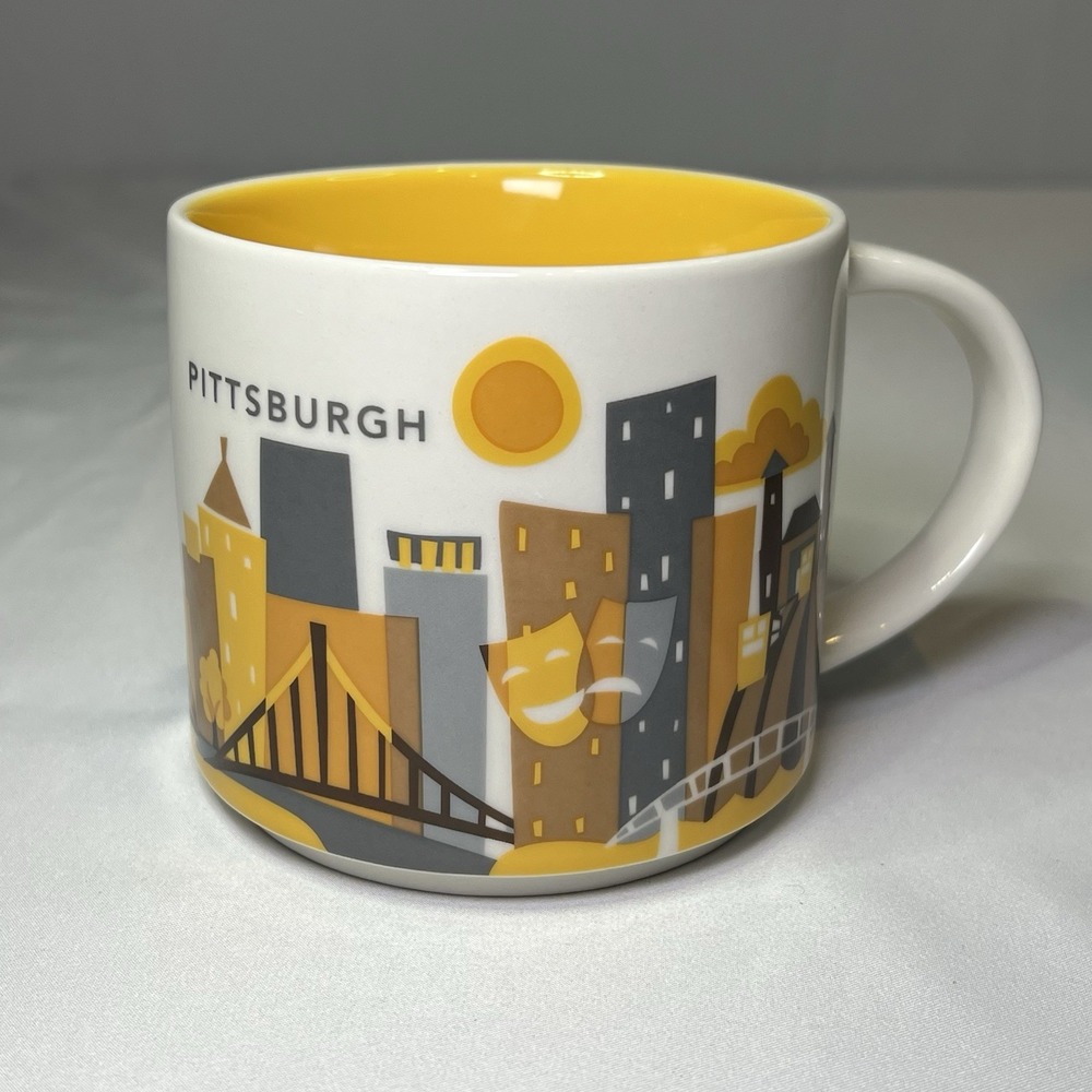 Starbucks Pittsburgh "You Are Here" Collection Coffee‎ Mug 2013 Discontinued PA